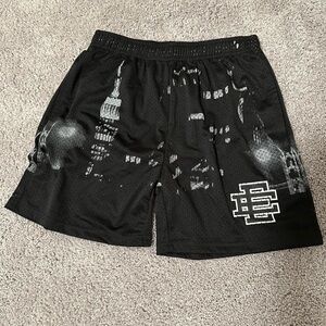 Black Graphic Men's Shorts